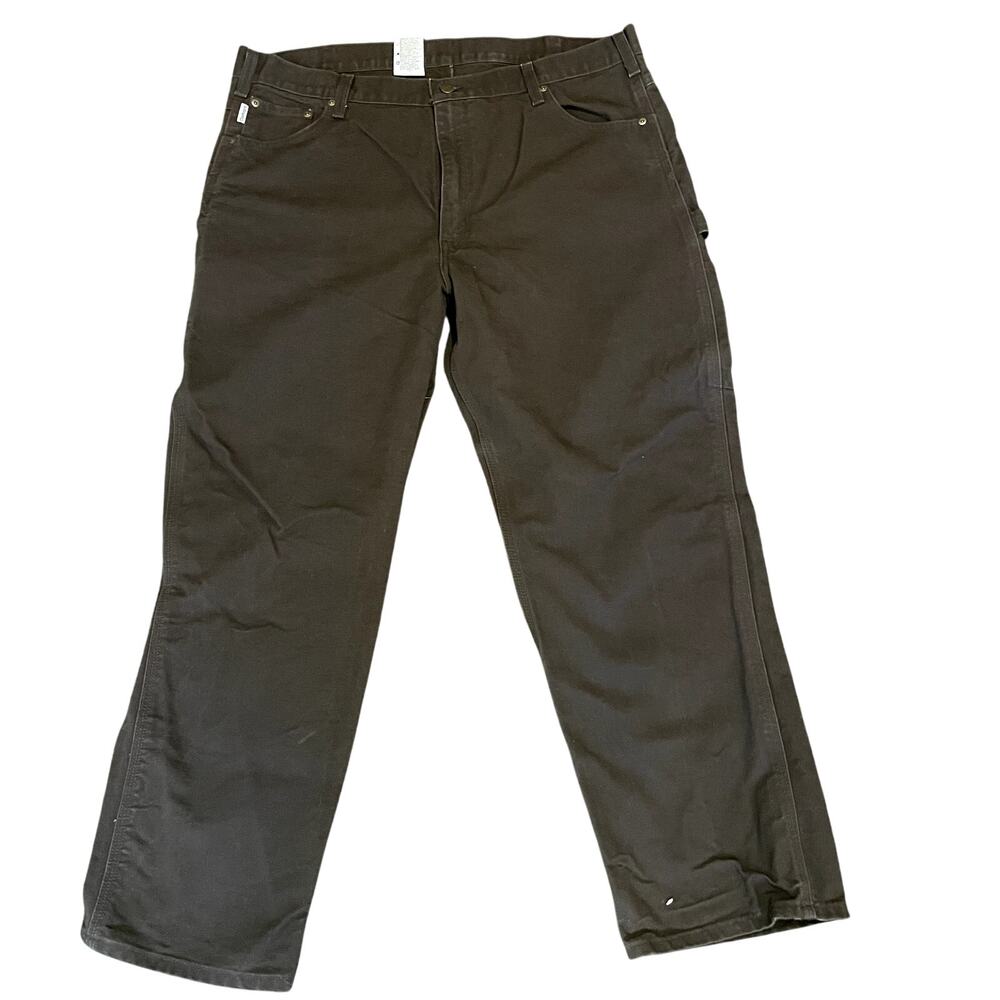 Carhartt B174 DKB Relaxed Fit Canvas Work Dungaree Pants 42x30 Brown 2007